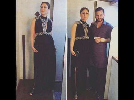 New Pictures: Pregnant Kareena Kapoor Attends A Party With Saif Ali Khan & Karisma Kapoor!