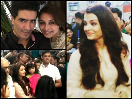 SPOTTED! Aishwarya Rai With Aaradhya Bachchan At Ganapati Mandal; Rani Mukerji Also Takes Blessings!