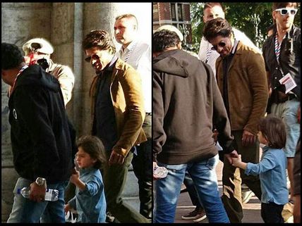 Cuteness Overload! AbRam Khan Spotted In Amsterdam; Steals The Limelight From Shahrukh Khan!