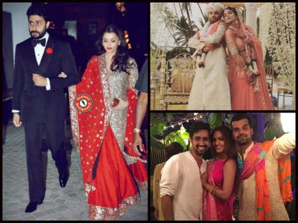 RED HOT! Aishwarya Rai & Abhishek Bachchan Attend Stylist Aastha Sharma's Wedding [New Pictures]