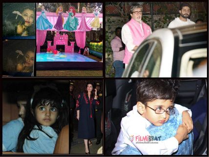 Pictures: The Bachchans Welcome Celebs & Their Kids At Aaradhya Bachchan's 5th Birthday Bash!