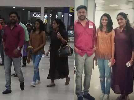 SPOTTED: Dileep, Kavya Madhavan, & Meenakshi Dileep At The Airport