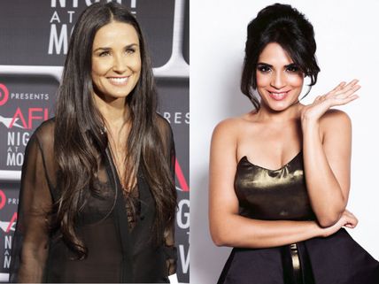 Awesome! Richa Chadha Meets Hollywood Biggie Demi Moore In Los Angeles