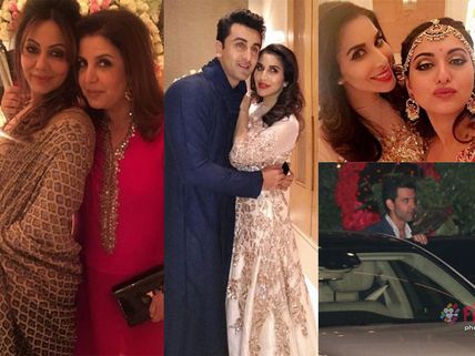Pictures: Gauri Khan Looks Ravishing At Ambani's Bash; Ranbir Kapoor & Hrithik Too Enjoy The Party