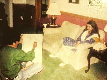AWW! An Unseen Picture Of Ranbir Kapoor Making A Sketch Of Aishwarya Rai Goes Viral On Her Birthday!