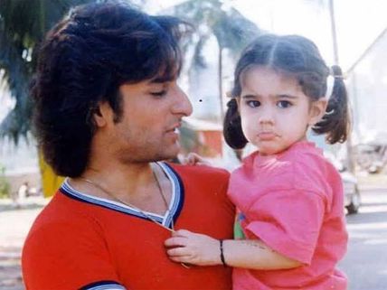  Awwdorable Childhood Picture! Baby Sara Ali Khan Looks So Cute In Daddy Saif Ali Khan's Arms 