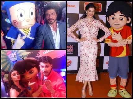PICS! Deepika Padukone, Shahrukh Khan, Alia Bhatt & Others At Nickelodeon Kids Choice Awards 2016!