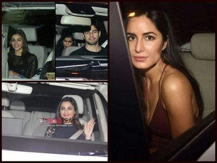 PICTURES! Katrina, Alia, Parineeti, Raveena & Others At Sidharth Malhotra's 31st Birthday Bash!