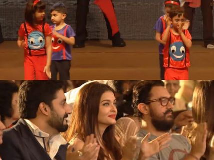Video: Aaradhya & Azad Dance Together! Aishwarya Rai, Abhishek Bachchan & Aamir Khan Cheer On!