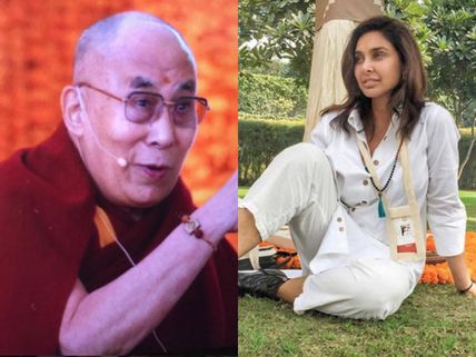 See Pic! Lisa Ray Meets His Holiness Dalai Lama In Delhi