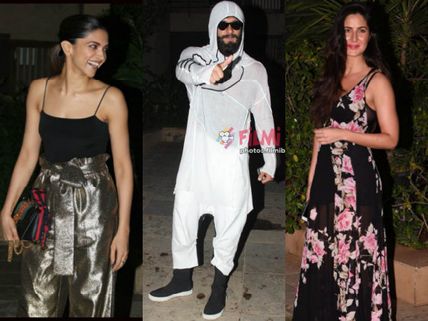 OUCH! Ranveer Singh DITCHES Deepika Padukone & Parties With Katrina Kaif At Shahid Kapoor's Bash!