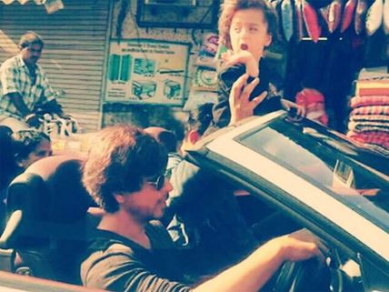 CRAZY! This Is What Happens When Shahrukh Khan Takes AbRam Khan For A Car Ride In Mumbai (PICTURES)