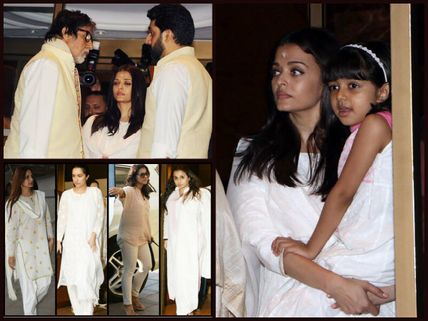IN PICTURES: Aaradhya Bachchan & B-town Celebs Attend Aishwarya Rai Bachchan’s Father’s Prayer Meet!