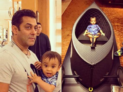 So Cute! Salman Khan Spends A Lovely Time With His Nephew Ahil, View Pics!