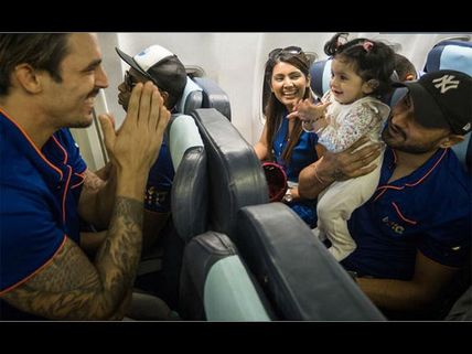 So Cute! Virat Kohli & Mitchell Johnson Play With Geeta Basra & Harbhajan Singh's Daughter Hinaya