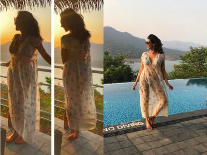 Nature's Child! Lisa Ray Holidays In Peace, Does Yoga By The Waters! View Pics