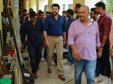 IN PICS! Super Stylish Mammootty On The Sets Of Ajai Vasudev Movie!