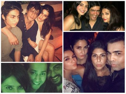 KHANSOME! Shahrukh Khan Chills With Aryan Khan & Sara Ali Khan [Inside Pics From Karan’s B’day Bash]