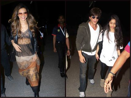 SPOTTED! Shahrukh Khan Drops Off Suhana Khan, While Deepika Padukone Leaves For Cannes [PICTURES]