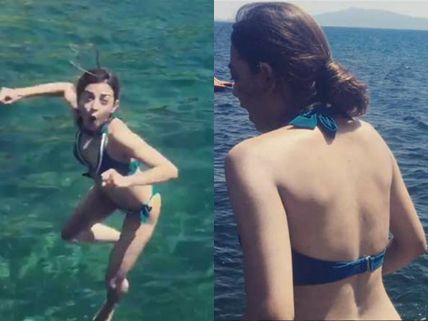 Radhika Apte Chills In A Green Bikini In Tuscany, Italy! View Pictures