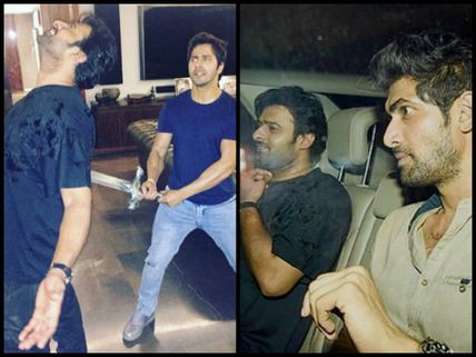 OH MY EYES! Prabhas Goes CRAZY With Varun Dhawan, Parties With Ranbir, Alia & Others [PICTURES]