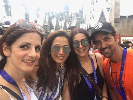 Hrithik Roshan & Ex-wife Sussanne Khan Holiday In Orlando With Their Kids! View Pics