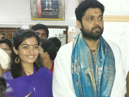 IN PICS! Rakshit Shetty And Rashmika Mandanna Spotted In Mantralaya!