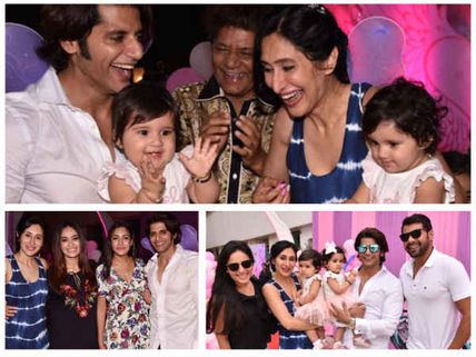 Shabbir Ahluwalia, Surbhi Chandna, Mouni Roy & Others Attend Karanvir-Teejay’s Twins’ B’day Bash