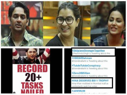 Bigg Boss 11: While Shilpa & Hina’s Fans Trend Their Favourites On Twitter, Vikas Creates A Record!