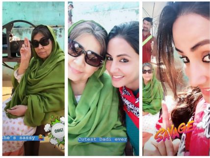 Hina Begins Shooting For Bollywood Film; Shares Picture With Farida Jalal; Calls Her Lady James Bond
