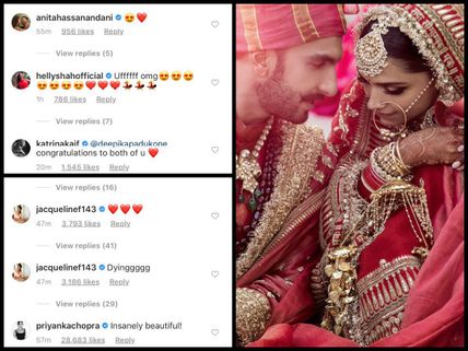 Katrina Kaif, Alia Bhatt & Anushka Sharma REACT To Deepika Padukone-Ranveer Singh’s Wedding Pics!