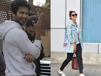 Spotted! Shahid Kapoor Goes For Bike Ride, Parineeti Chopra Smiles And Waves For Cameras