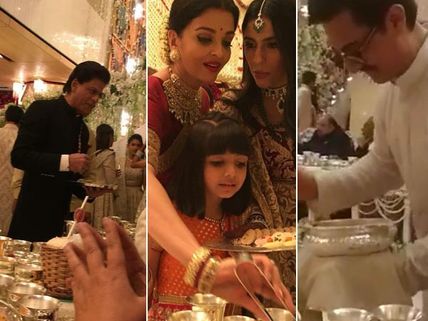 Shahrukh Khan, Aamir Khan, Aishwarya Rai Bachchan Serve Food To Guests At Isha Ambani's Wedding!