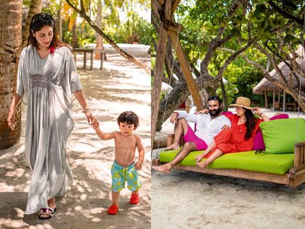 Unseen Pics From Taimur's Maldives Vacation: The Tiny Tot Chills With His Parents Saif-Kareena!