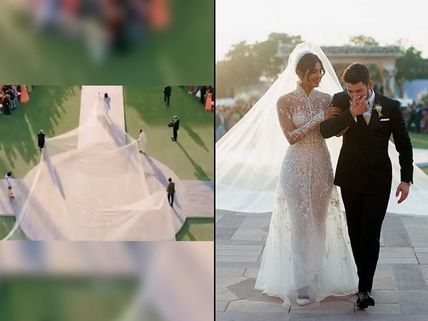 Priyanka Chopra's Christian Wedding: The Actress Walked The Aisle In 75-Ft Tulle Veil & Won Hearts!