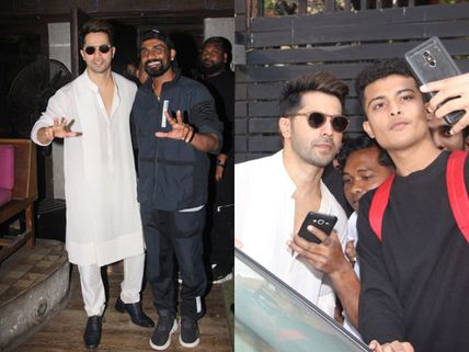 Varun Dhawan Spotted Posing For Selfies With Fans After Wrapping Kalank’s Shoot