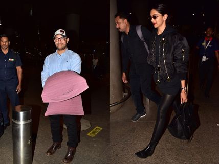 Deepika Padukone’s Rocker-Chic Airport Look; Aamir Khan Carries A Pillow To Snuggle For His Travel