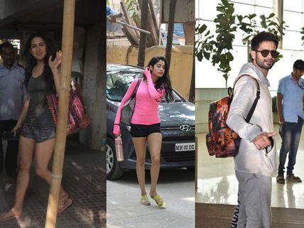 See Pics! Sara Ali Khan And Janhvi Kapoor Hit The Gym; Mira Rajput Drops Shahid Kapoor At Airport