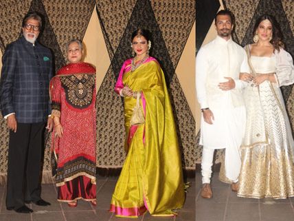 Pictures: Rekha, Bipasha-Karan, Amitabh-Jaya Grace Mukesh Bhatt’s Daughter Sakshi Bhatt’s Reception