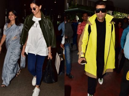 Karan Johar’s Swag Is Unmissable At The Airport; Deepika Padukone Returns From Bangalore