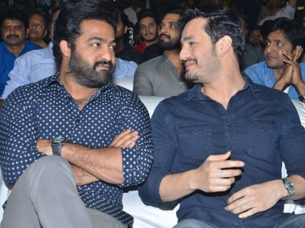 Mr Majnu Pre-release Event: Jr NTR And The Akkineni Trio Attend The Grand Function; View Pics