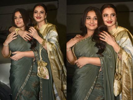 Vidya Balan Almost Suffers A Wardrobe Malfunction Due To Rekha! Watch Video