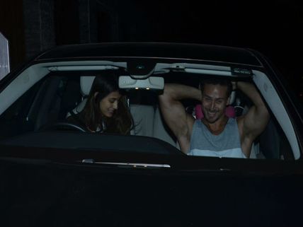 Pics! Disha Patani Dropped By Tiger Shroff’s House And The Two Headed Out For A Late Night Drive
