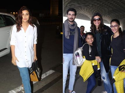 Sushmita Sen Snapped With Daughters & Her Beau Rohman Shawl; Parineeti Chopra Spotted At Airport