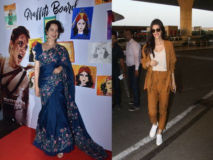 Kangana Ranaut Attends Manikarnika Special Screening; Kriti Sanon Looks Absolutely Chic At Airport