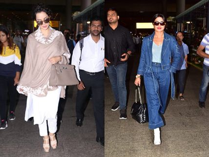 B-Town Beauties Priyanka Chopra Jonas And Kangana Ranaut Make Heads Turn At The Airport