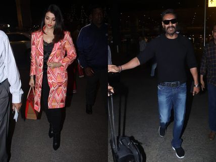 Aishwarya Rai Looks Beautiful As She Returns From Doha; Ajay Devgn Also Spotted At The Airport