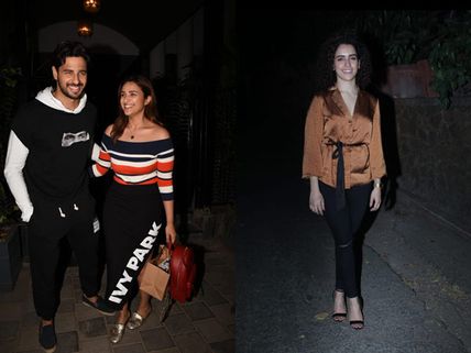 Sidharth Malhotra & Parineeti Chopra Snapped At A Popular Club; Sanya Malhotra’c Chic Look