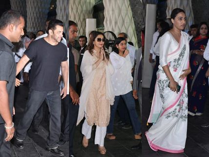 Salman Khan, Madhuri Dixit, Swara Bhaskar Attend Rajkumar Barjatya’s Prayer Service