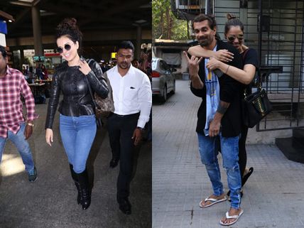 Kangana Ranaut Spotted At Airport; Bipasha Basu & Karan Singh Grover Get Lovey Dovey